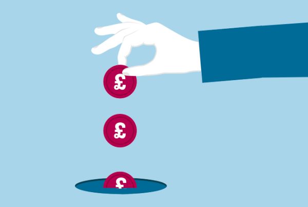 A concept of a business owner losing cash as one of the 7 financial KPIs for businesses